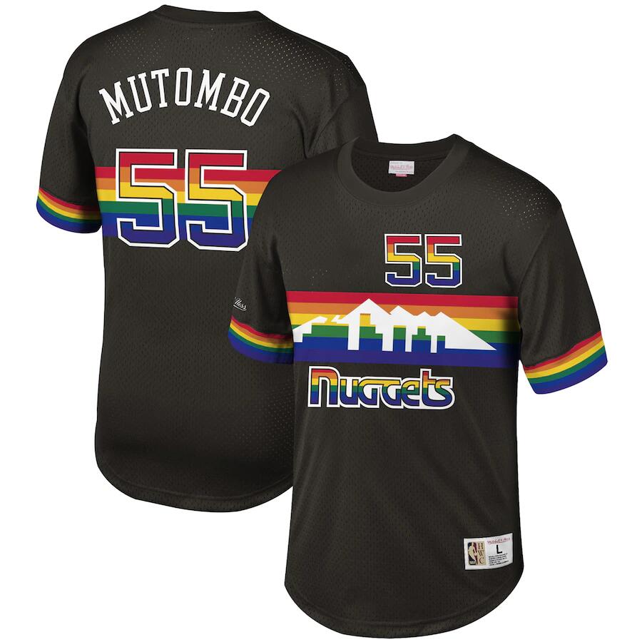 Men's Denver Nuggets Black Custom Name & Number T-shirt
